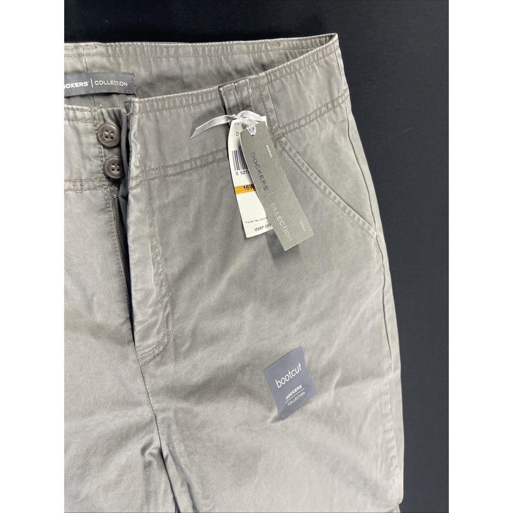 Dockers Collection Women Bootcut Pants Size 16W Grey - Picture 10 of 15